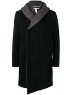 A New Cross Double Hooded Artisan Coat - Black