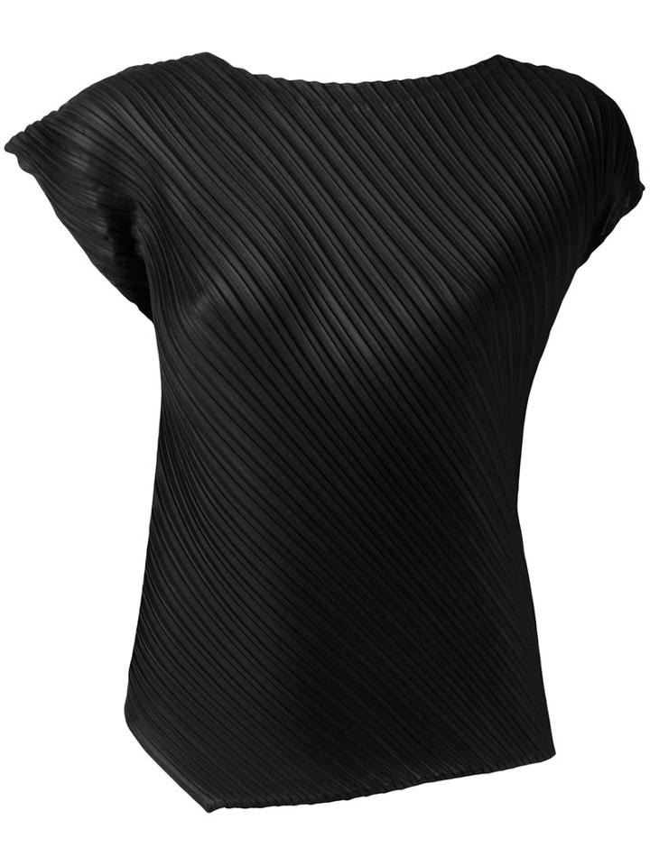 Pleats Please By Issey Miyake Pleated Top, Women's, Size: 3, Black, Polyester