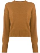 Theory Cashmere Cropped Jumper - Brown