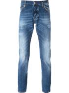 Philipp Plein Super Straight Cut Jeans, Men's, Size: 32, Blue, Cotton/polyester/spandex/elastane