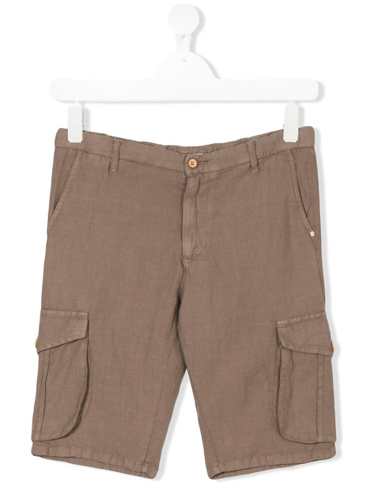 Nupkeet Teen Cargo Pocket Shorts - Brown