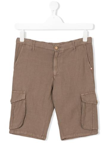 Nupkeet Teen Cargo Pocket Shorts - Brown