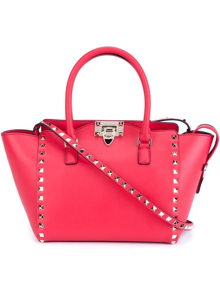 Valentino 'rockstud' Trapeze Tote, Women's, Pink/purple