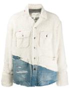 Greg Lauren Contrast Fitted Jacket - Neutrals