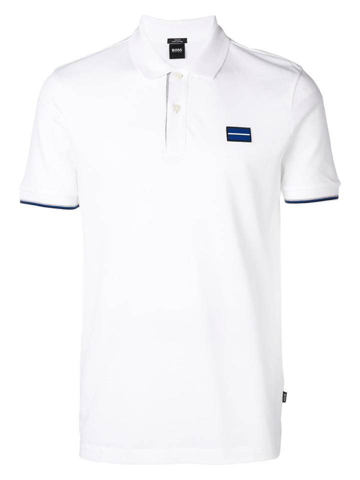 Boss Hugo Boss Contrast Logo Polo Shirt - White