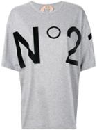 No21 - Logo Print T-shirt - Women - Cotton - One Size, Grey, Cotton