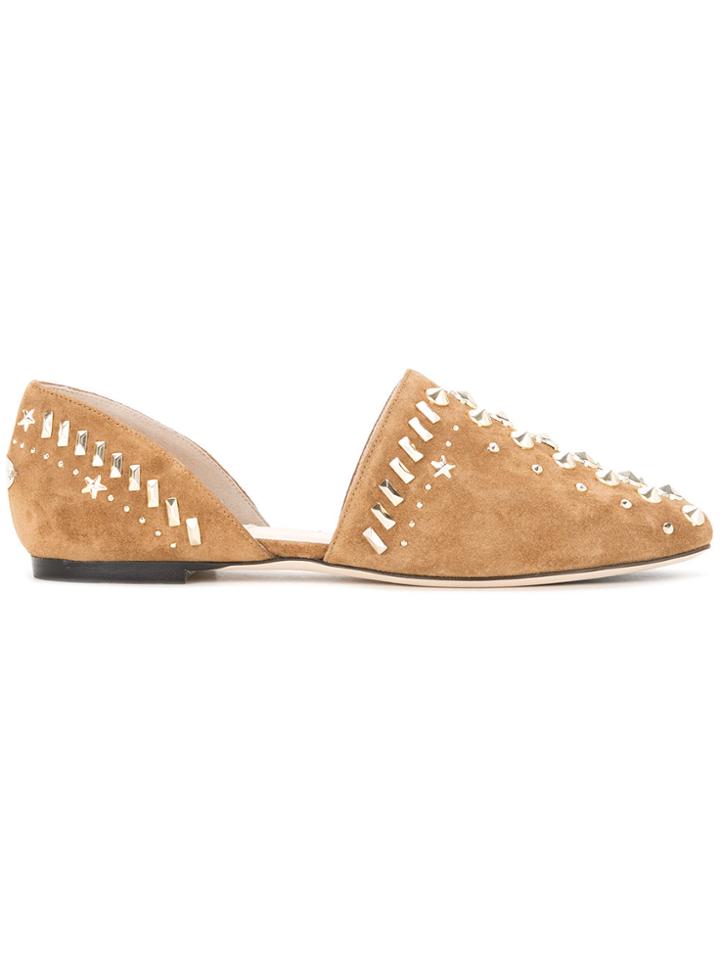 Jimmy Choo Globe Ballerina Shoes - Brown