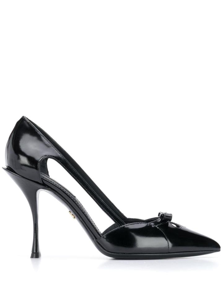 Dolce & Gabbana Patent Bow Pumps - Black