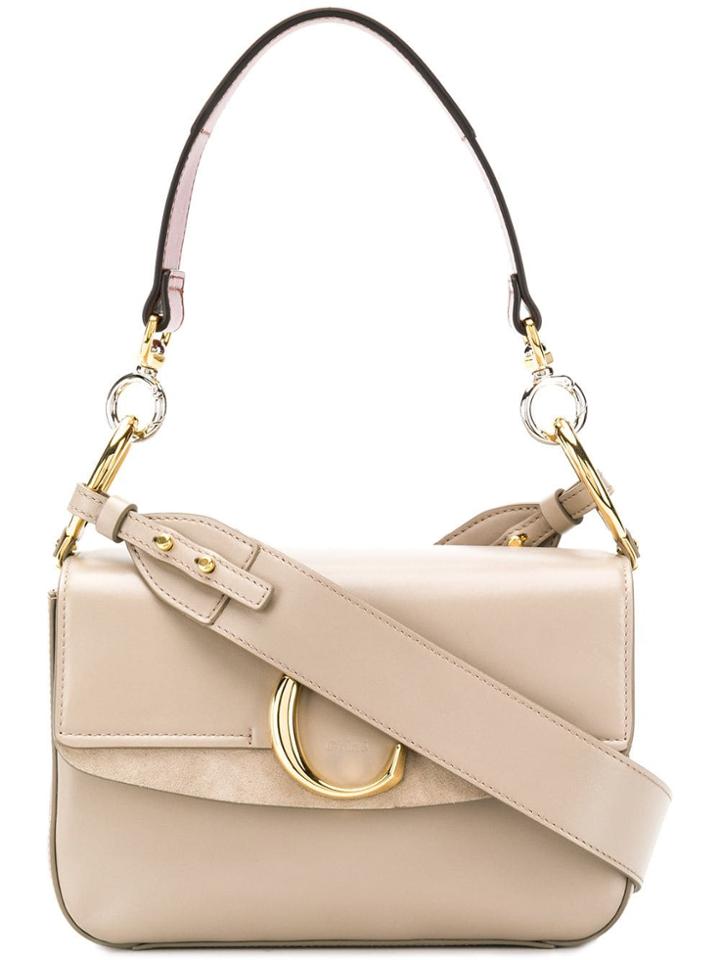 Chloé Small C Double Shoulder Bag - Grey