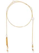 Frame Chain Pearl-embellished Chain - Gold