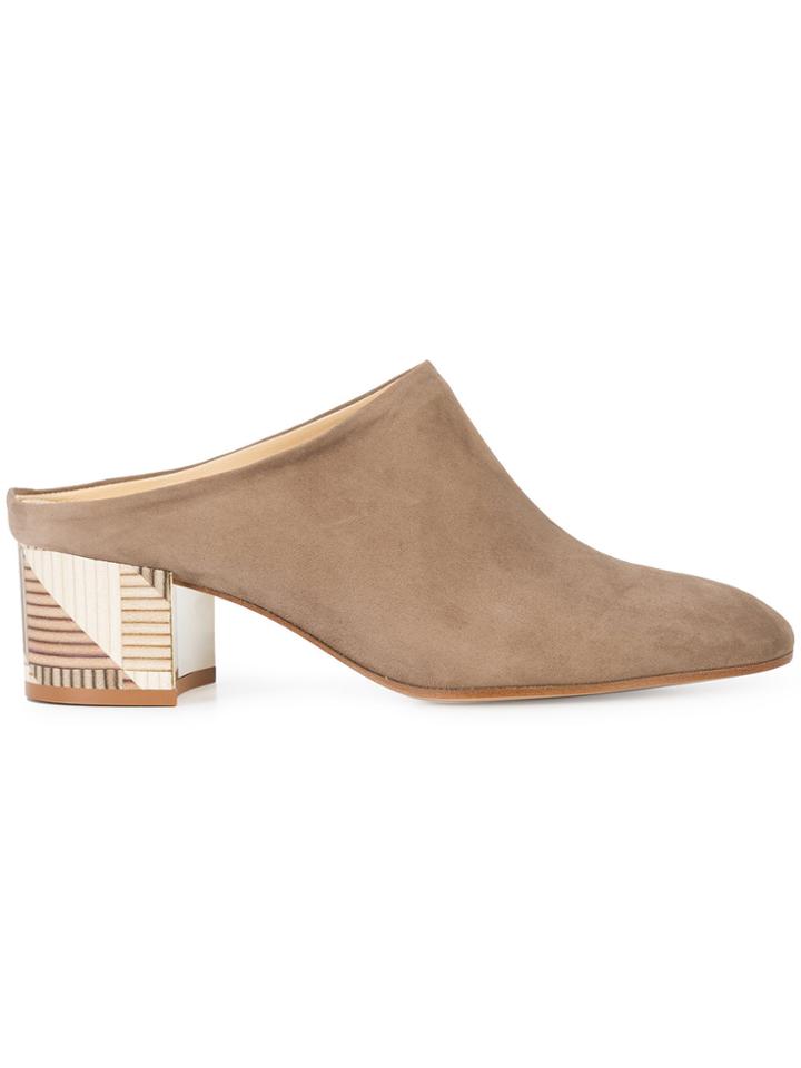 Marion Parke Contrast-heel Mules - Brown