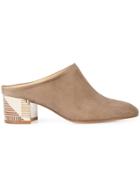 Marion Parke Contrast-heel Mules - Brown