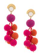 Lizzie Fortunato Jewels Hanging Drop Earrings - Pink & Purple