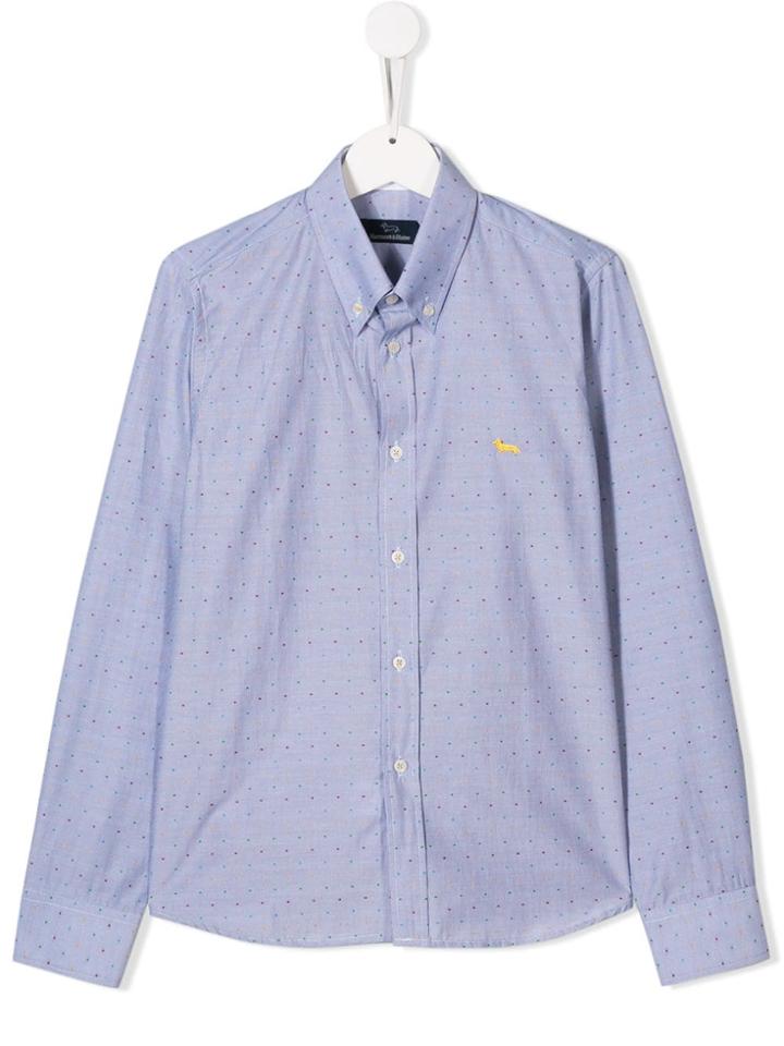 Harmont & Blaine Junior Polka Dot Shirt - Blue