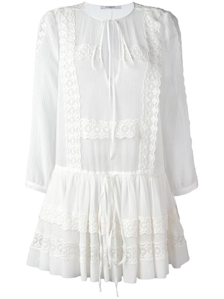 Givenchy Broderie Anglaise Dress, Women's, Size: 40, White, Cotton/silk