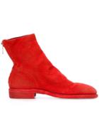 Guidi Linen Lined Boots - Red