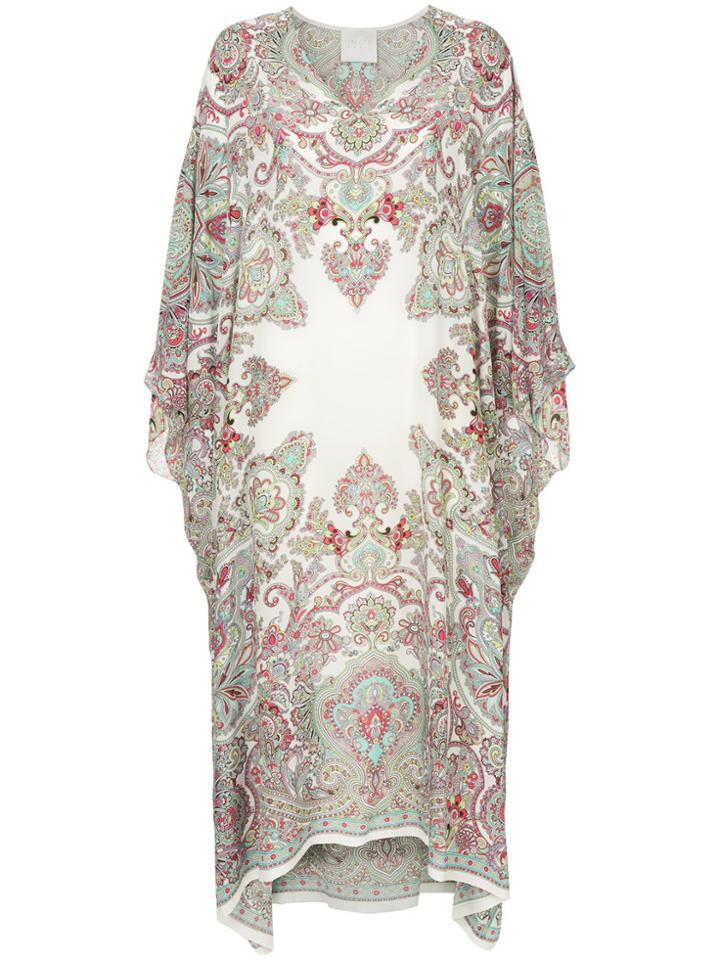 Ingie Paris Printed Kaftan Dress - White