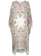Ingie Paris Printed Kaftan Dress - White