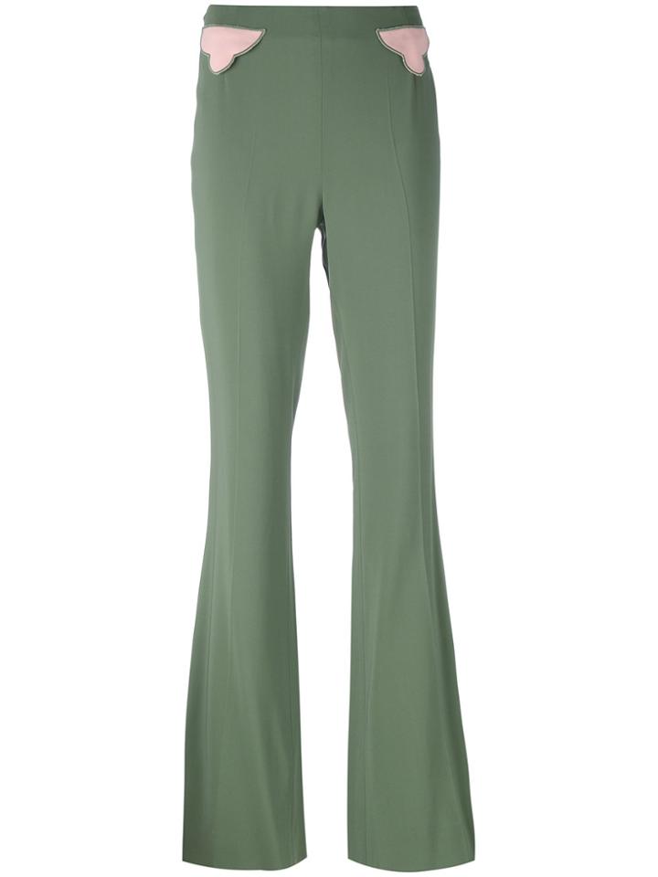 Pardens Flared Trousers - Green