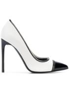 Tom Ford Pointed Two Tone Pumps - White