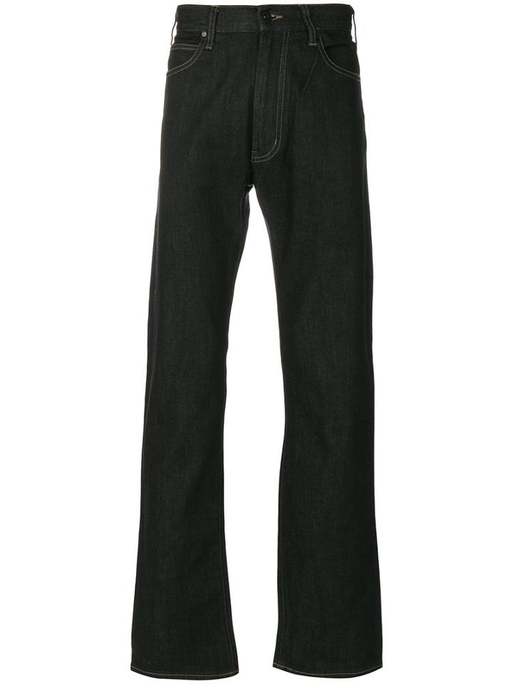 Armani Jeans - Stitch Detail Bootcut Jeans - Men - Cotton/spandex/elastane - 32, Black, Cotton/spandex/elastane