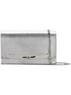 Casadei Metallic Twist-lock Clutch Bag