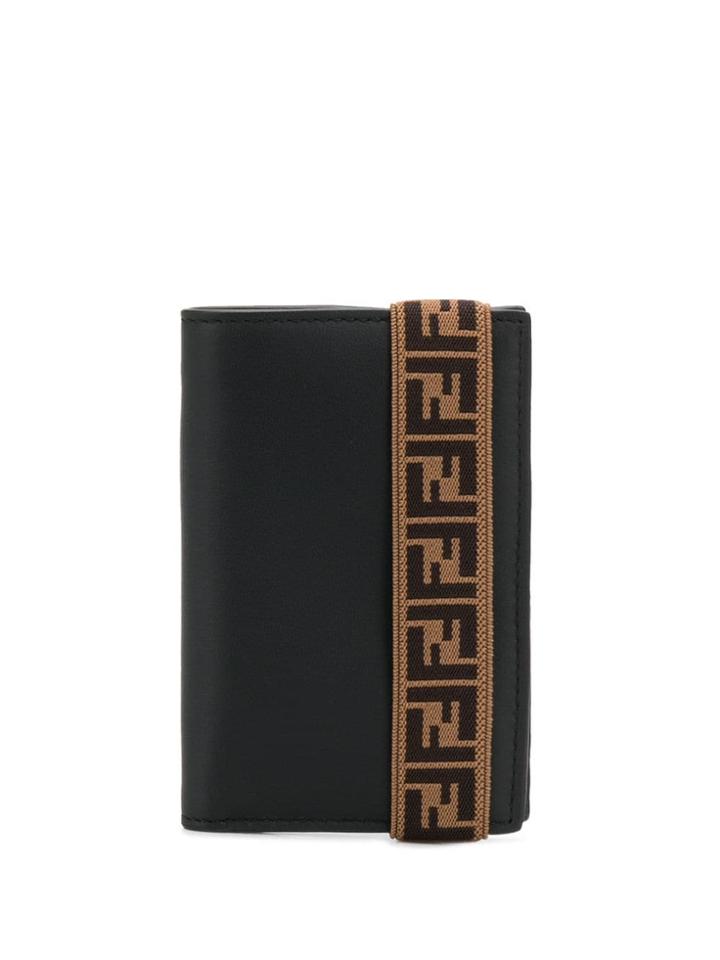 Fendi Fendi Mania Logo-strap Cardholder - Black