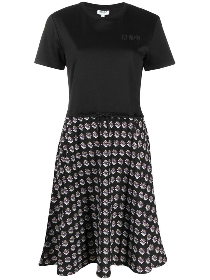 Kenzo Passion Flower T-shirt Dress - Black