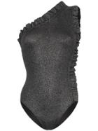 Leslie Amon Tami Ruffle One Shoulder Swimsuit - Black