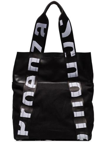 Proenza Schouler Schlr Sml Blk Wht Canvas Napa Bkpk - Black