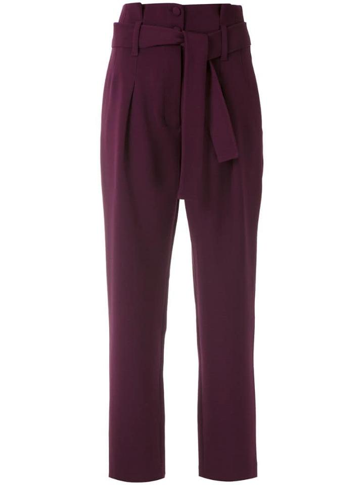 Framed Tailored Trousers - Purple