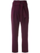 Framed Tailored Trousers - Purple