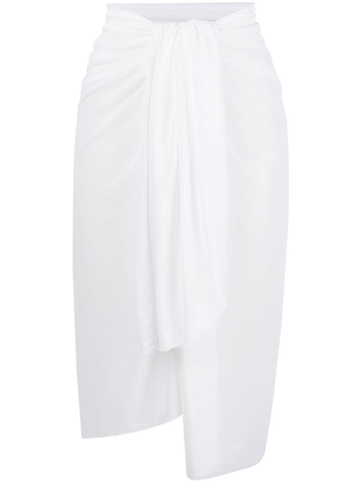 Fisico Sheer Pareo Skirt - White