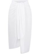 Fisico Sheer Pareo Skirt - White