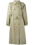Burberry Vintage Belted Trenchcoat, Adult Unisex, Size: Large, Green