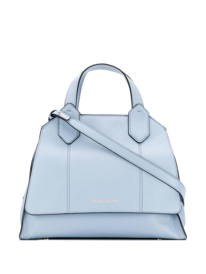 Emporio Armani Logo Top-handle Tote - Blue