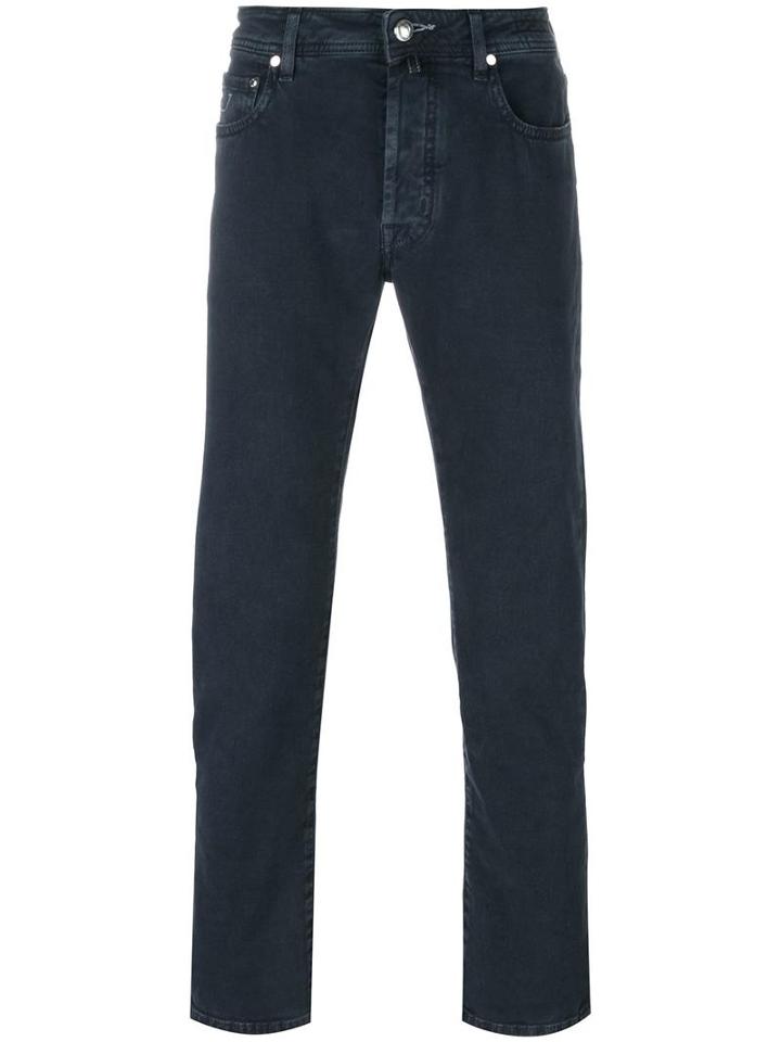 Jacob Cohen Stretch Straight Jeans, Men's, Size: 38, Blue, Cotton/spandex/elastane