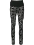 Philipp Plein Black Crystal Leggings