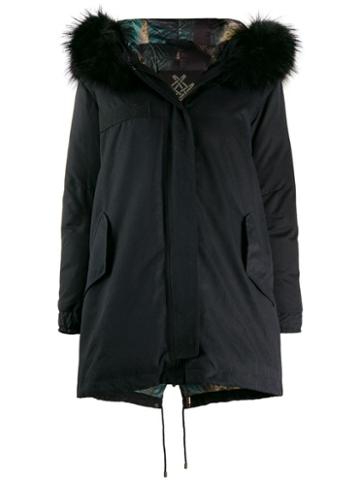 Mr & Mrs Italy Printed Fur Jacket - Black