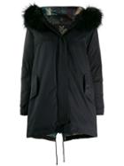 Mr & Mrs Italy Printed Fur Jacket - Black
