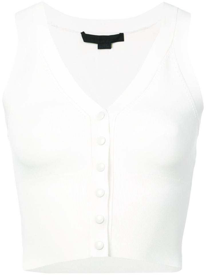 Alexander Wang Cropped Vest Top - White