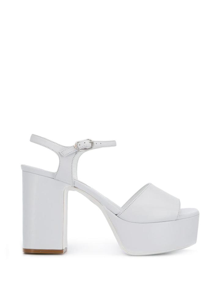 L'autre Chose Heeled Platform Sandals - White