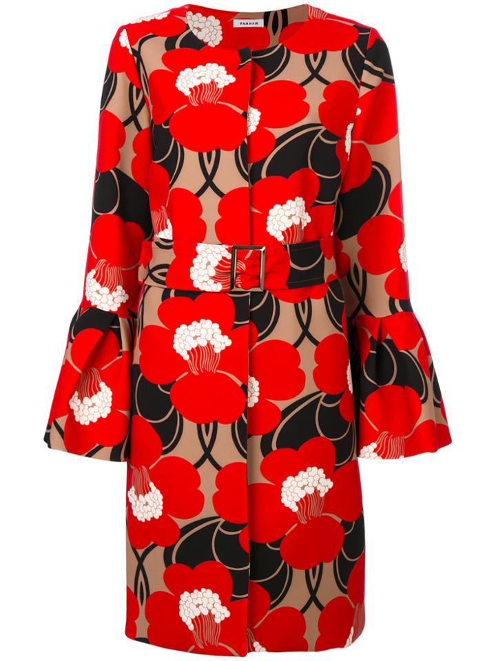 P.a.r.o.s.h. Floral Flared Cuff Coat - Multicolour