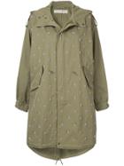 Tu Es Mon Trésor Flower Beads Fishtale Parka - Green