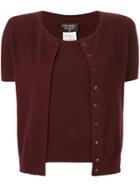 Chanel Pre-owned Cashmere 1998 Short-sleeved Cardigan And Top Set -