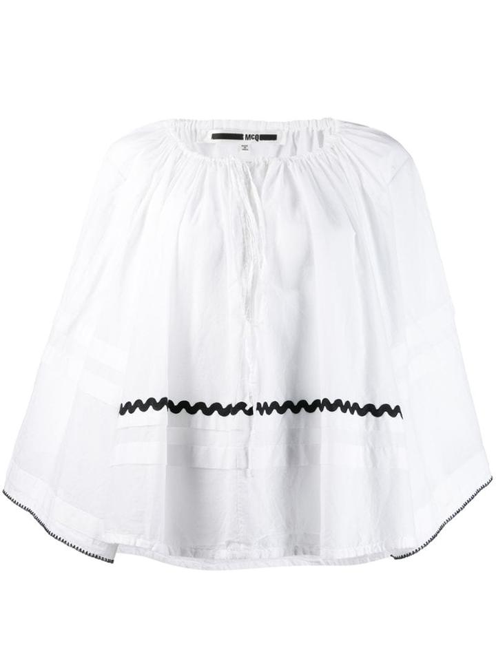 Mcq Alexander Mcqueen Tie Neck Detail - White
