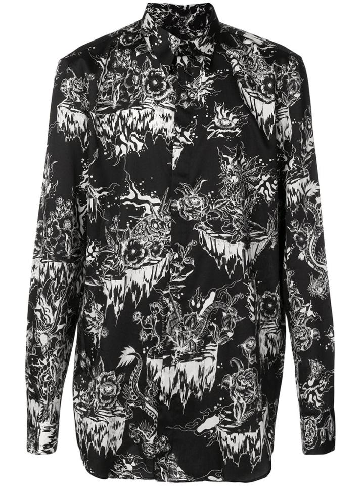 Givenchy Monsters Print Shirt - Black