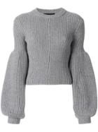 Alexander Wang Puff Sleeve Knit Jumper - Grey