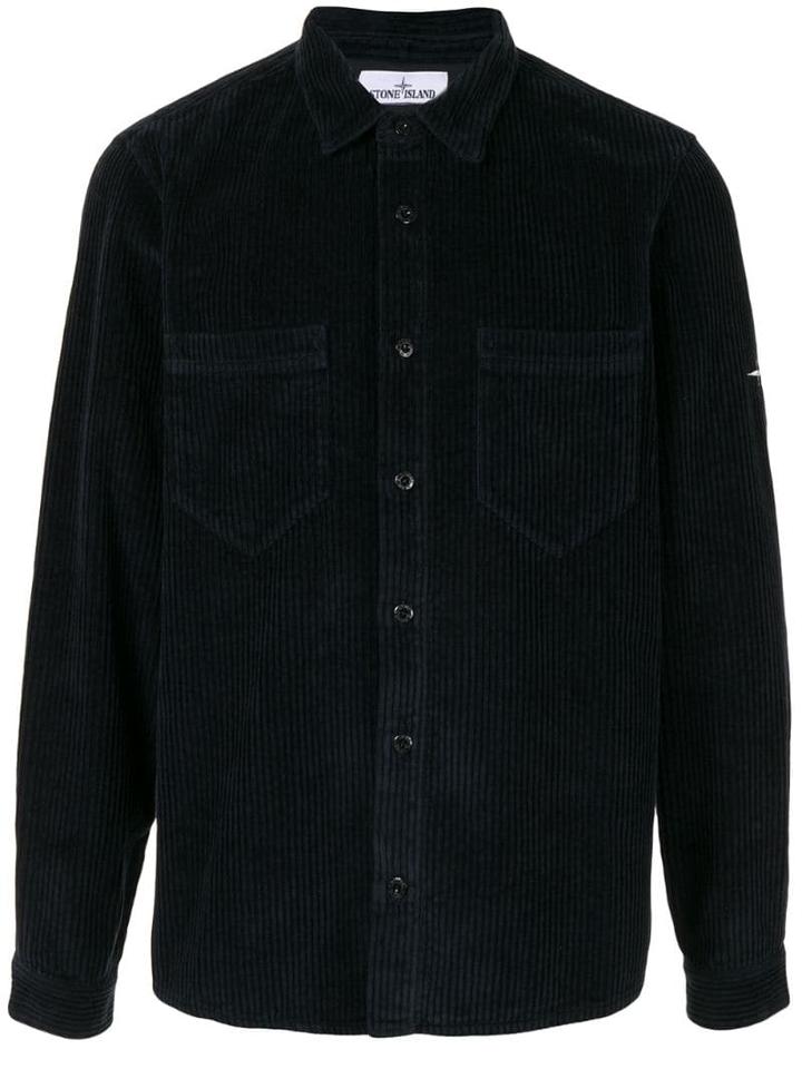 Stone Island Corduroy Shirt Jacket - Blue
