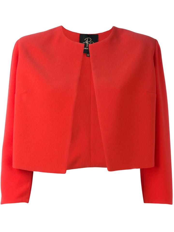 Rhea Costa - Cropped Jacket - Women - Viscose - 46, Red, Viscose
